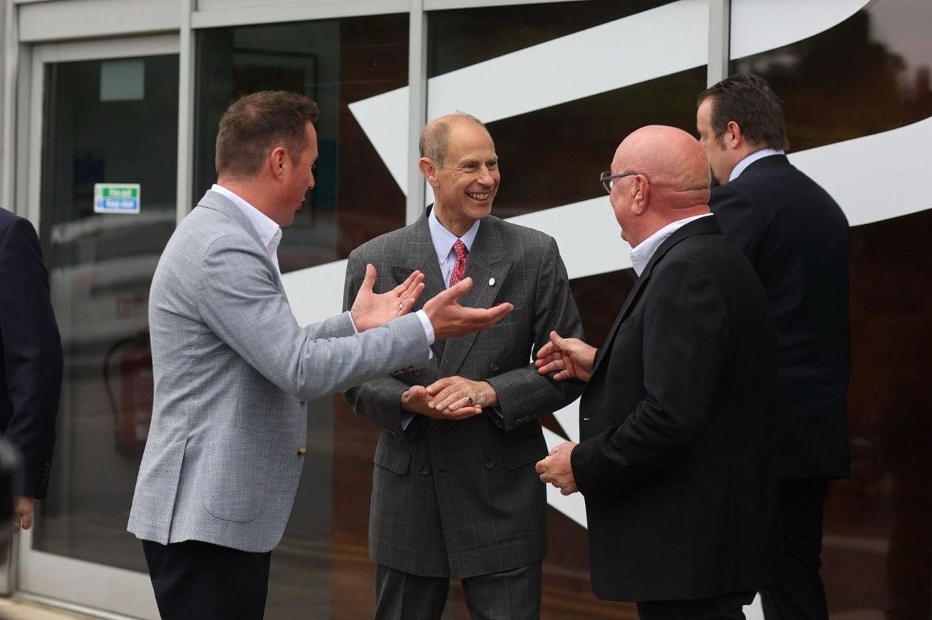 Adrian and Lee Brooks with The Duke of Edinburgh