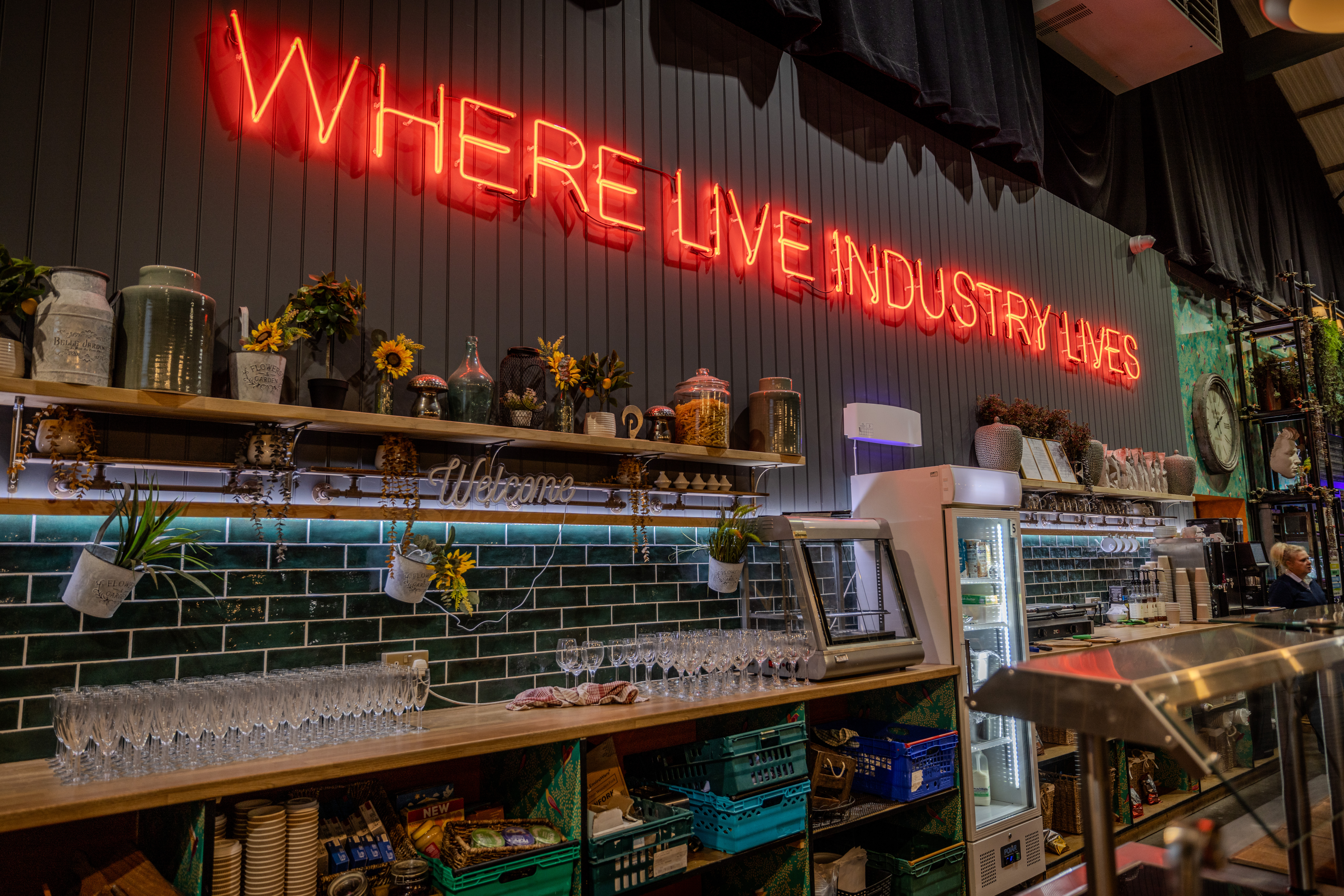 Bar with neon lights